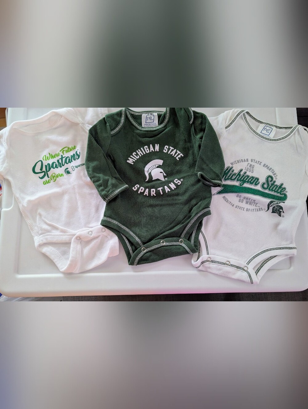 Michigan State Spartans Infant Onesies 0-3m